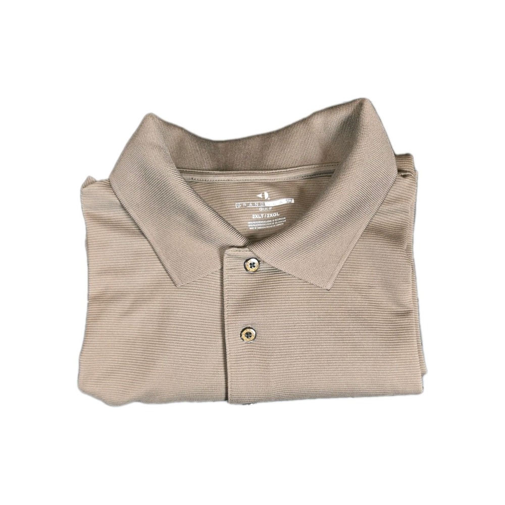 Grand Slam Performance Golf Polo Shirt, Brown, Mens 2XL FAST‎ SHIPPING
